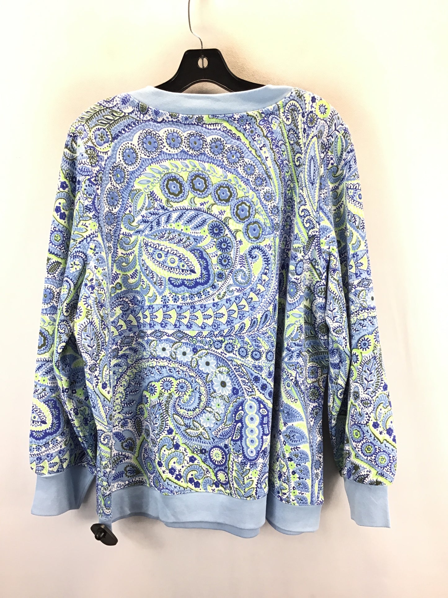 Sweatshirt Crewneck By Talbots In Blue & Green, Size: 1x