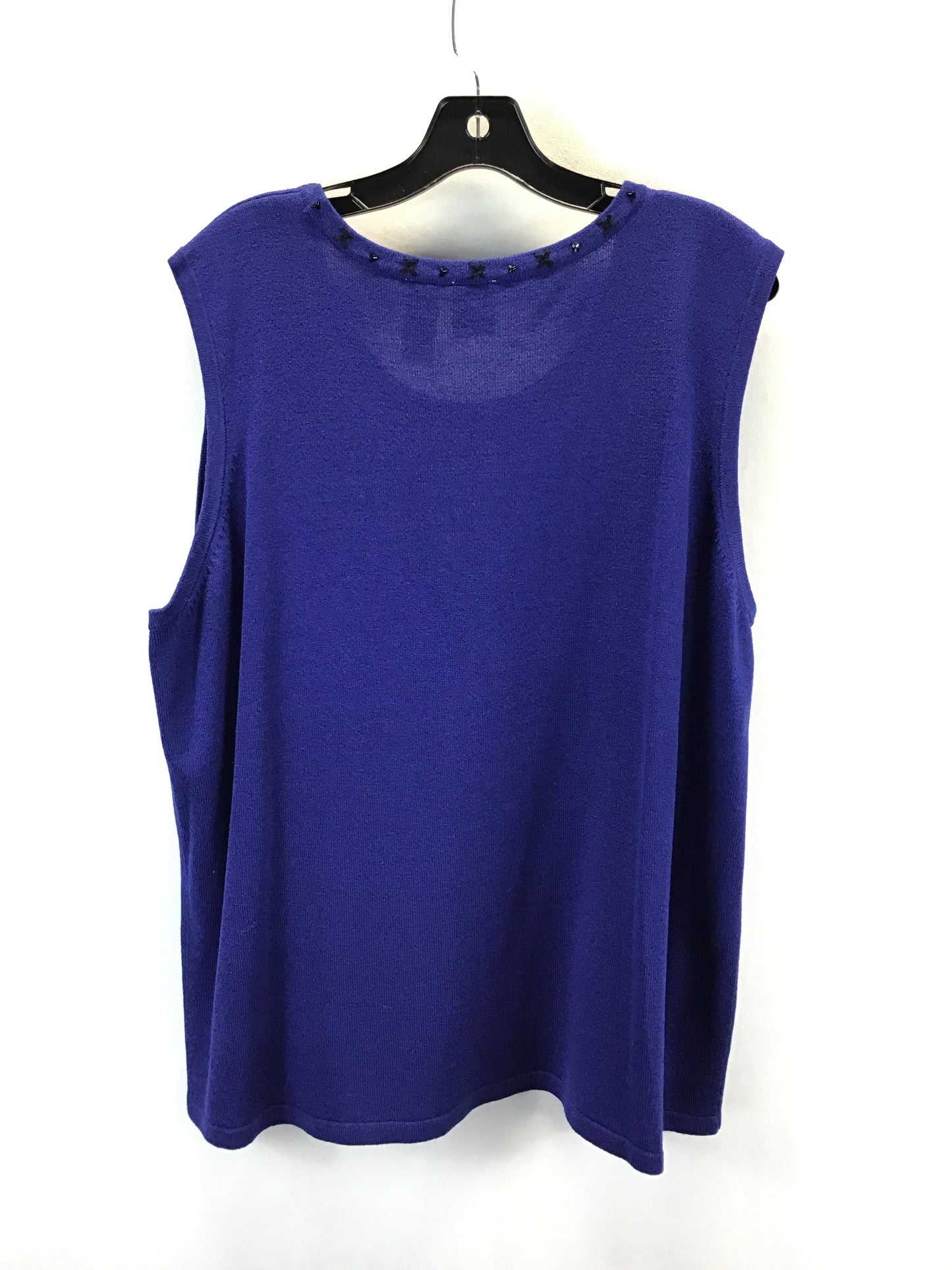 Top Sleeveless By Emma James In Blue, Size: 3x