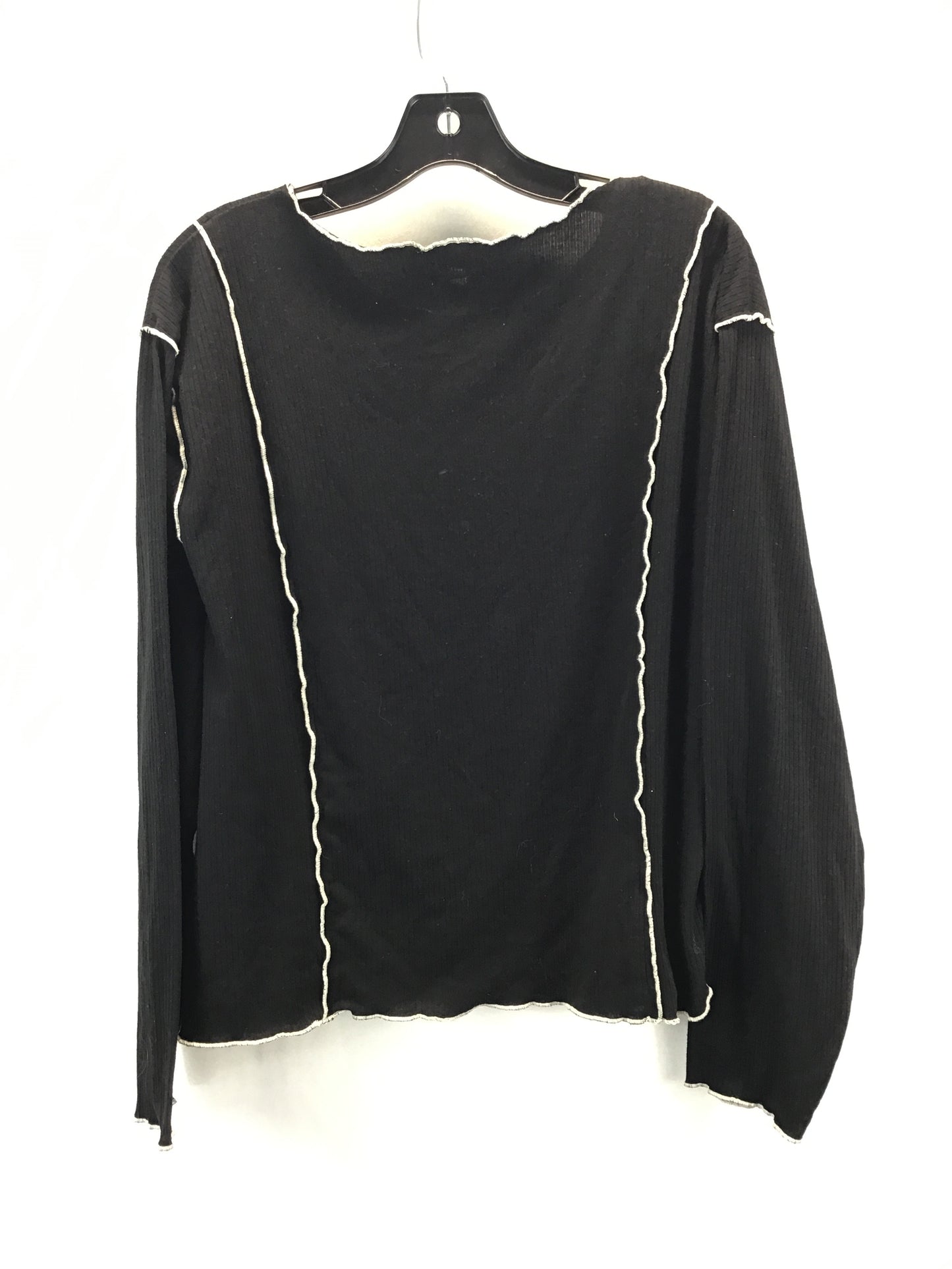 Top Long Sleeve By Love Fire In Black & White, Size: 3x