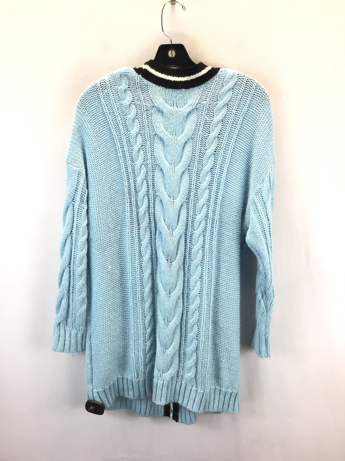 Sweater Cardigan By Torrid In Black & Blue, Size: M