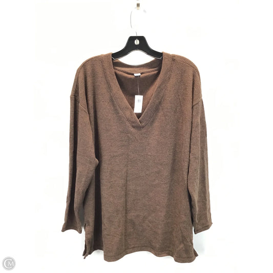 Top Long Sleeve By Old Navy In Brown, Size: L
