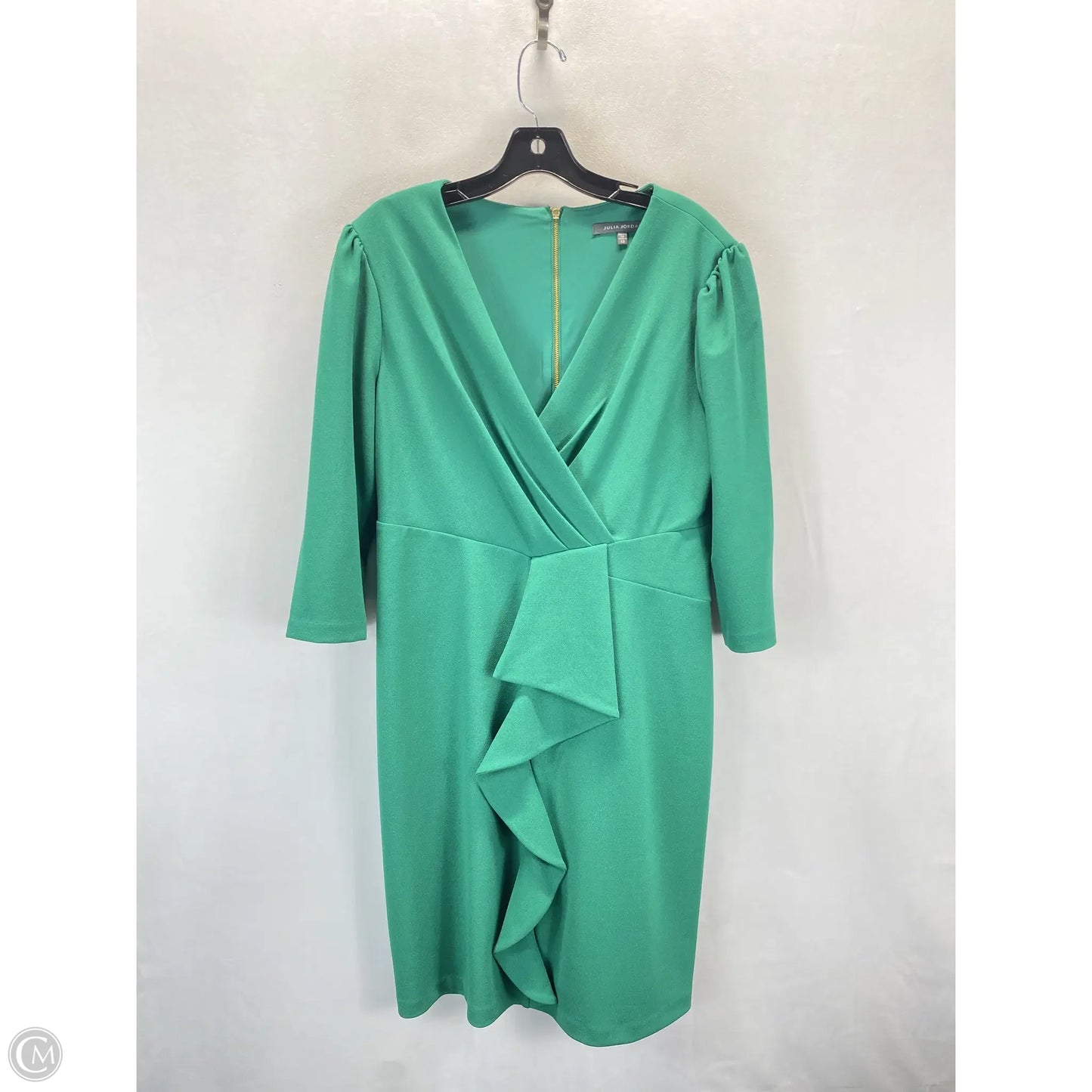 Dress Party Midi By Clothes Mentor In Green, Size: 12