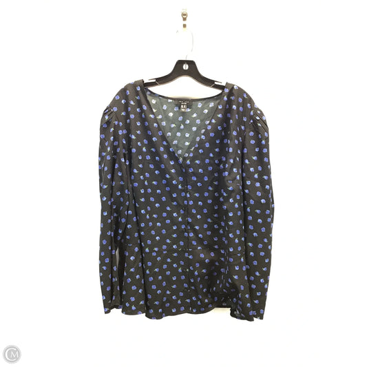 Top Long Sleeve By New Look In Black & Blue, Size: 20