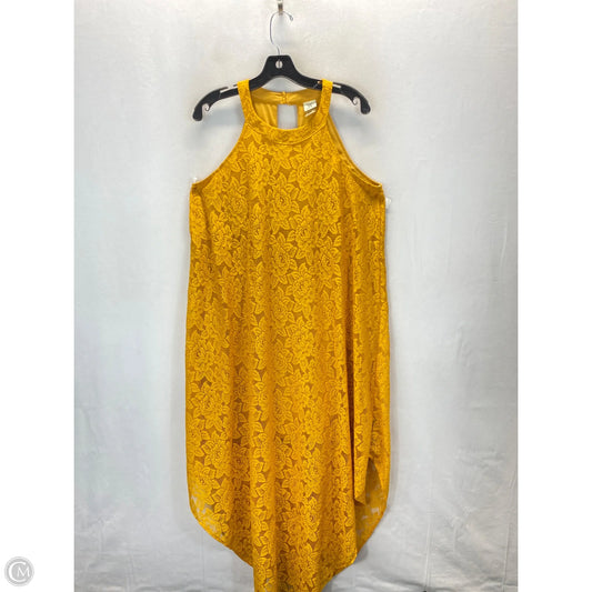 Dress Casual Maxi By Wrapper In Yellow, Size: L