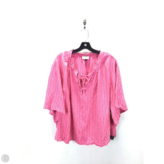 Top Short Sleeve By Universal Thread In Pink, Size: Xxl