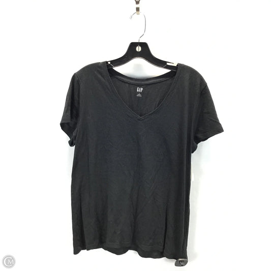 Top Short Sleeve Basic By Gap In Black, Size: L