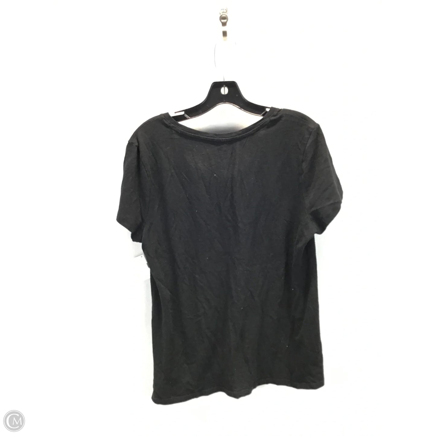 Top Short Sleeve Basic By Gap In Black, Size: L