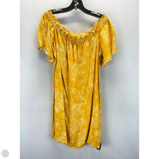 Top Short Sleeve By Ana In White & Yellow, Size: Xxl