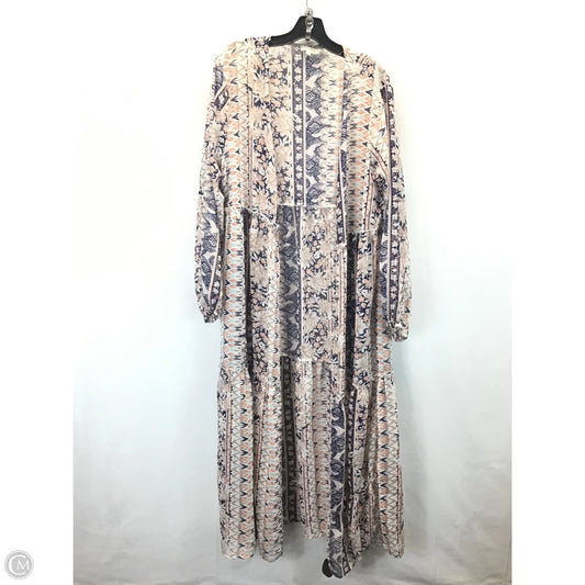 Kimono By Clothes Mentor In Floral Print, Size: Xl