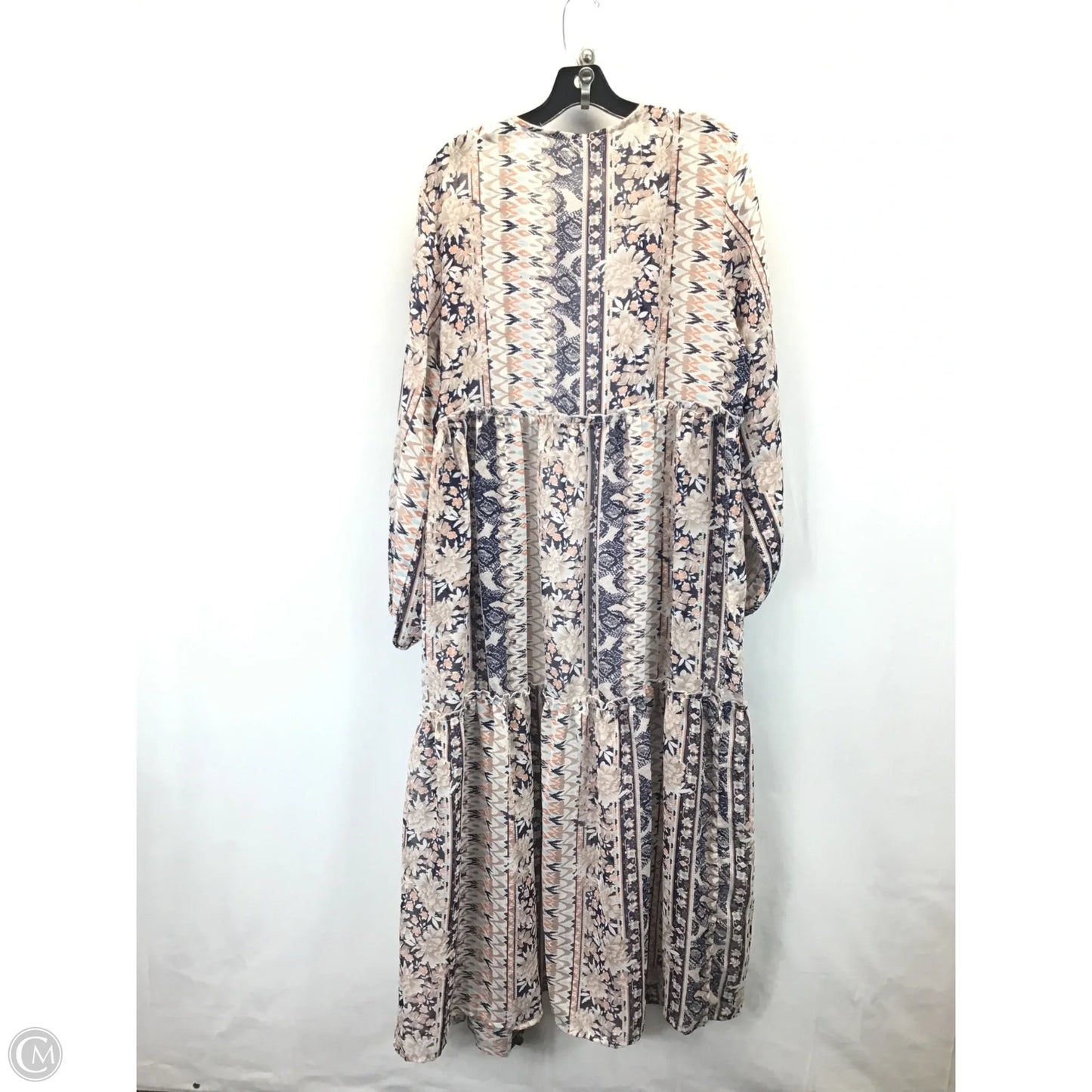 Kimono By Clothes Mentor In Floral Print, Size: Xl