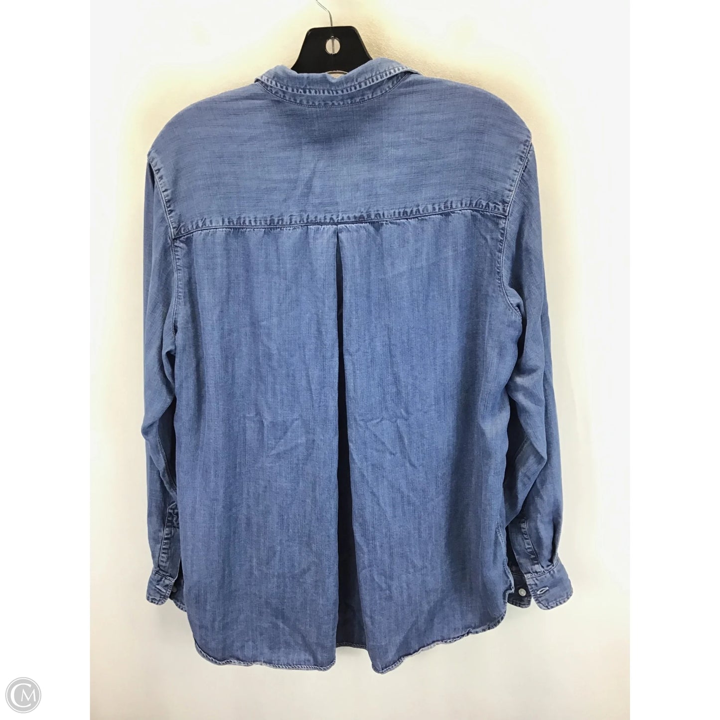 Top Long Sleeve By Grayson In Blue Denim, Size: L