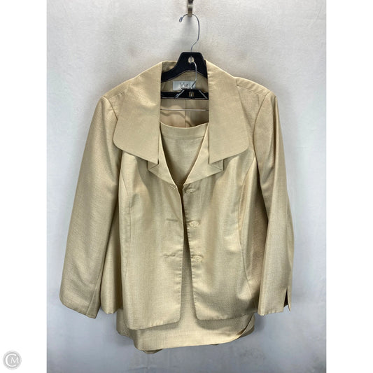 Skirt Suit 2pc By Le Suit In Tan, Size: 20