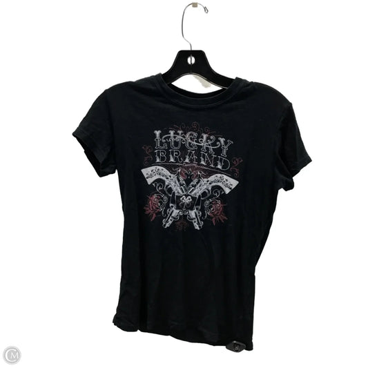 Top Short Sleeve By Lucky Brand In Black & White, Size: Xs