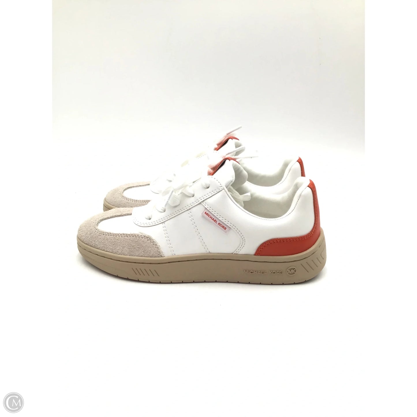 Shoes Designer By Michael Kors In Orange & White, Size: 6.5