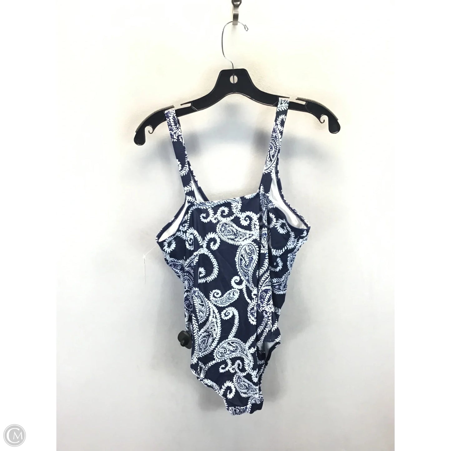 Swimsuit By Clothes Mentor In Blue & White, Size: L