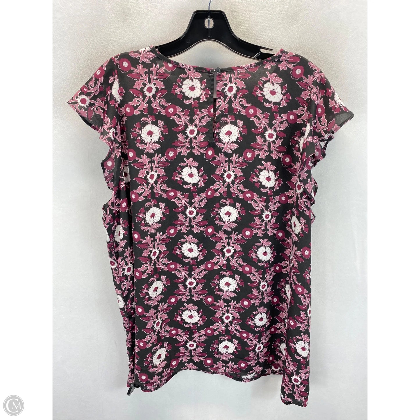 Top Sleeveless By Loft In Black & Purple, Size: Xl