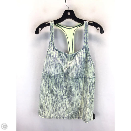 Athletic Tank Top By Nike In Blue & Green, Size: 1x