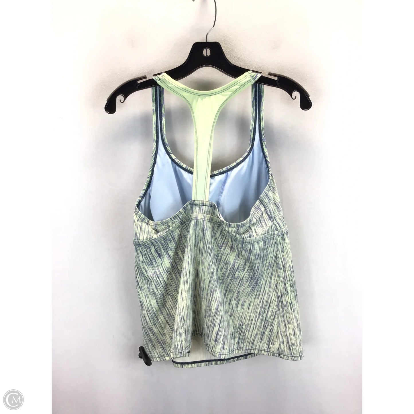 Athletic Tank Top By Nike In Blue & Green, Size: 1x