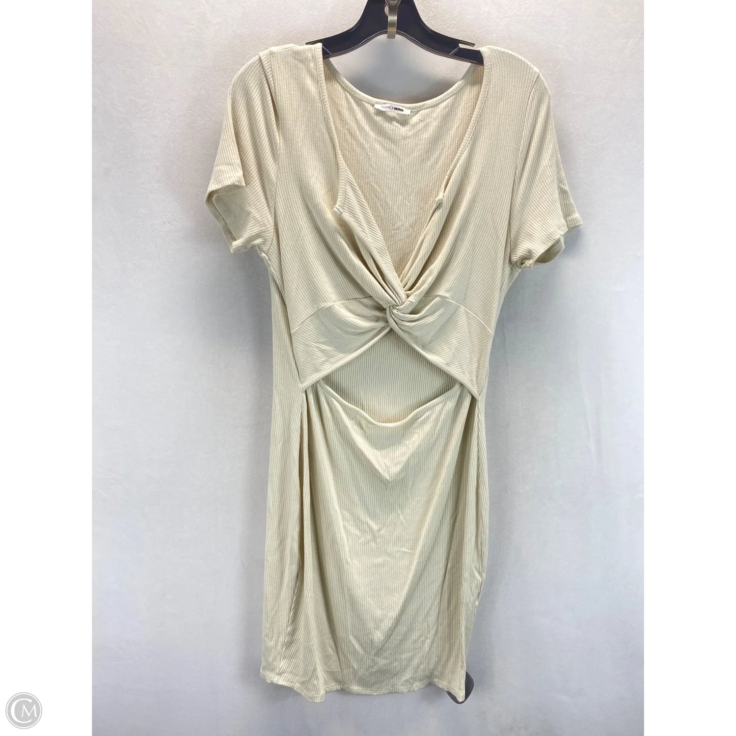 Dress Casual Midi By Fashion Nova In Ivory, Size: 1x