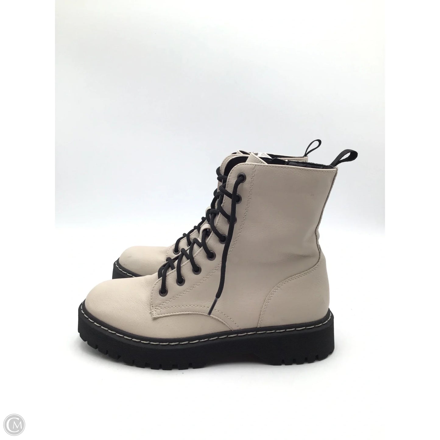 Boots Combat By Clothes Mentor In Beige, Size: 9.5