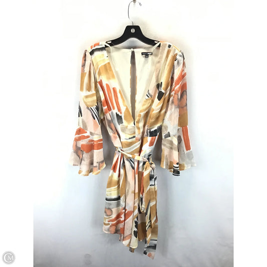 Romper By Fashion Nova In Orange & Tan, Size: 1x