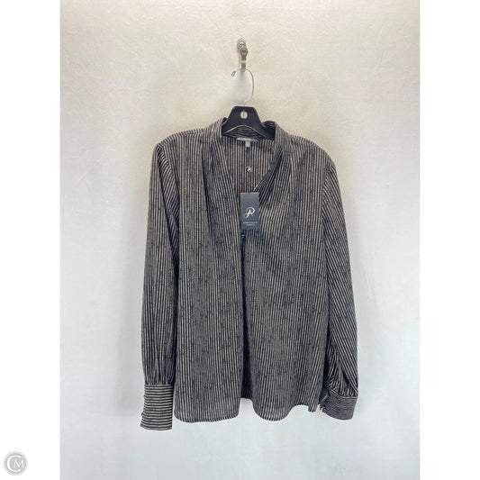 Top Long Sleeve By Adrianna Papell In Striped Pattern, Size: Xl