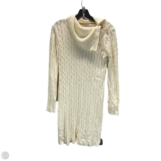 Dress Sweater By Calvin Klein In Cream, Size: M