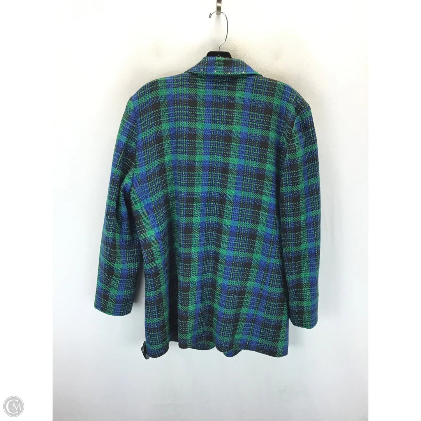Blazer By Clothes Mentor In Plaid Pattern, Size: M