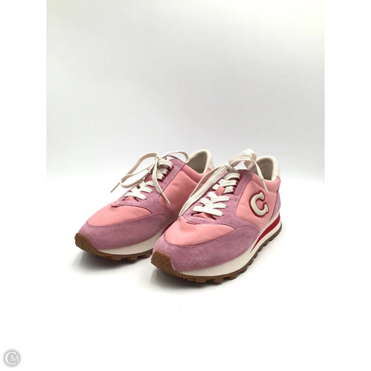Shoes Designer By Coach In Pink & Red, Size: 9.5
