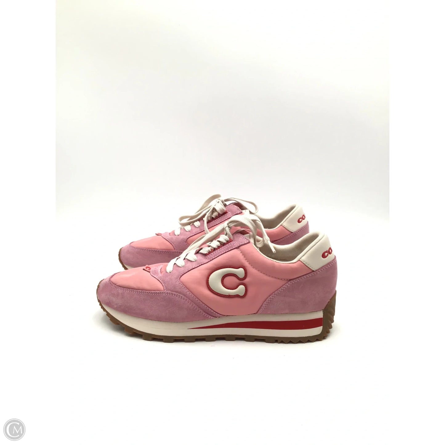 Shoes Designer By Coach In Pink & Red, Size: 9.5