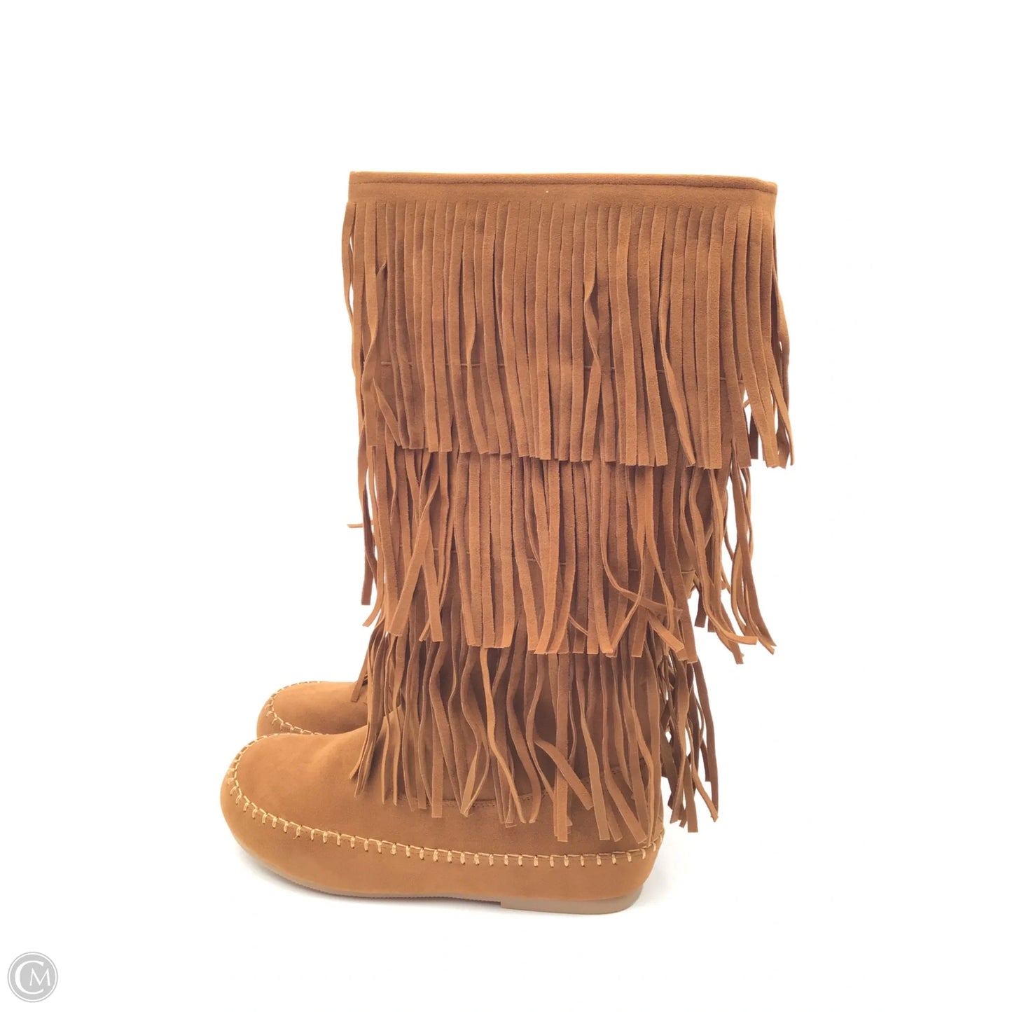 Boots Knee Flats By Natural Reflections In Tan, Size: 10