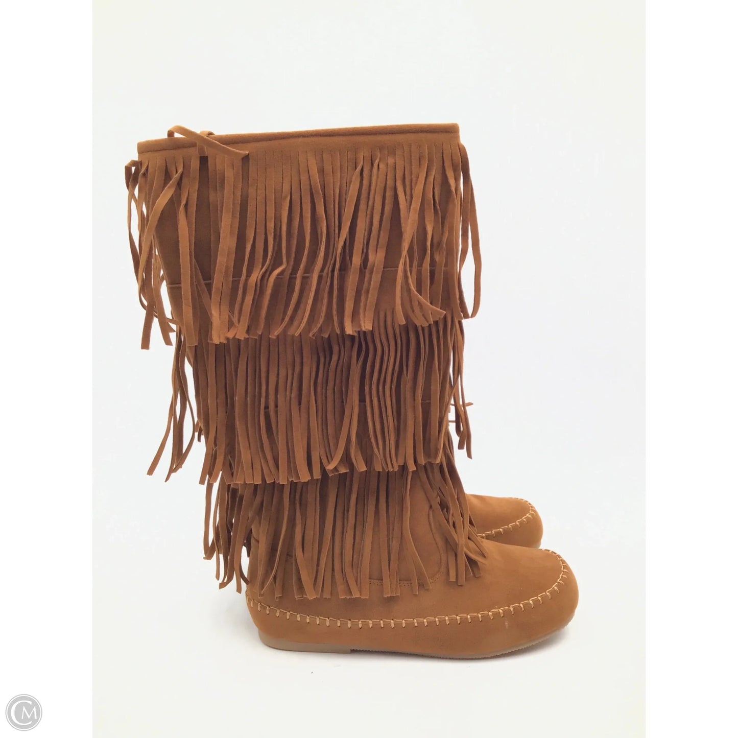 Boots Knee Flats By Natural Reflections In Tan, Size: 10