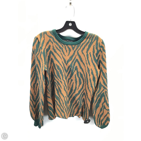 Sweater By Current Air In Green & Orange, Size: S