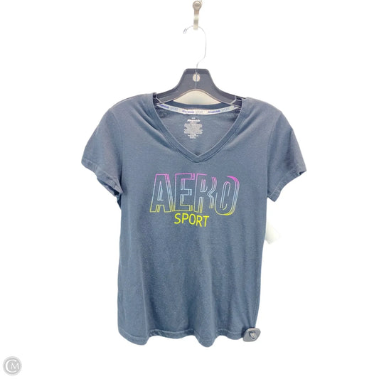 Athletic Top Short Sleeve By Aeropostale In Black, Size: M