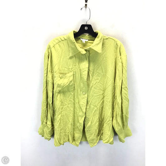 Top Long Sleeve By Clothes Mentor In Chartreuse, Size: M
