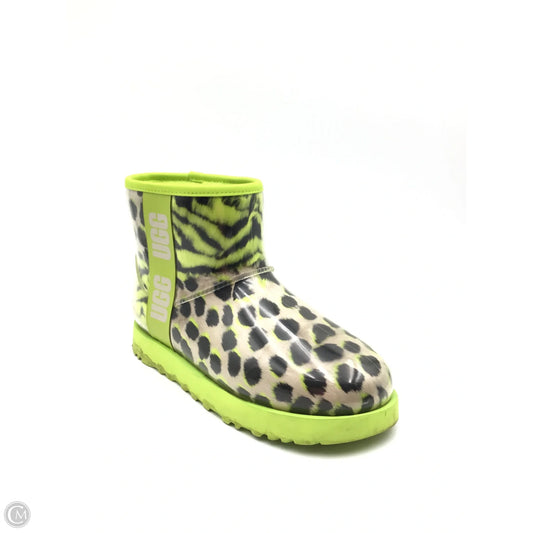 Boots Designer By Ugg In Black & Green, Size: 8