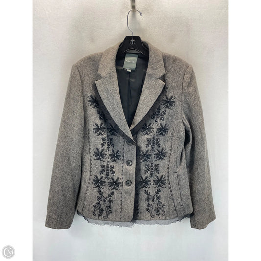 Blazer By Atelier In Black & Grey, Size: 12
