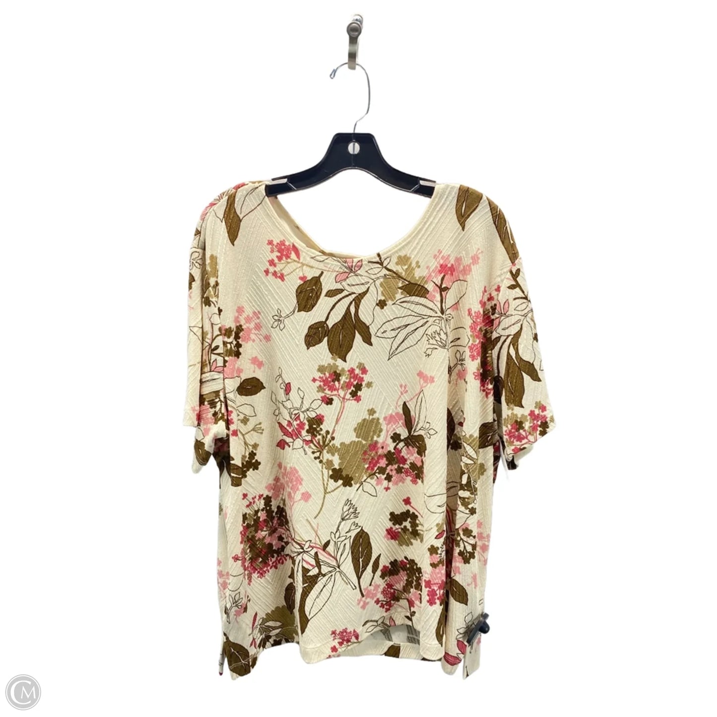 Top Short Sleeve By Alfred Dunner In Floral Print, Size: 2x