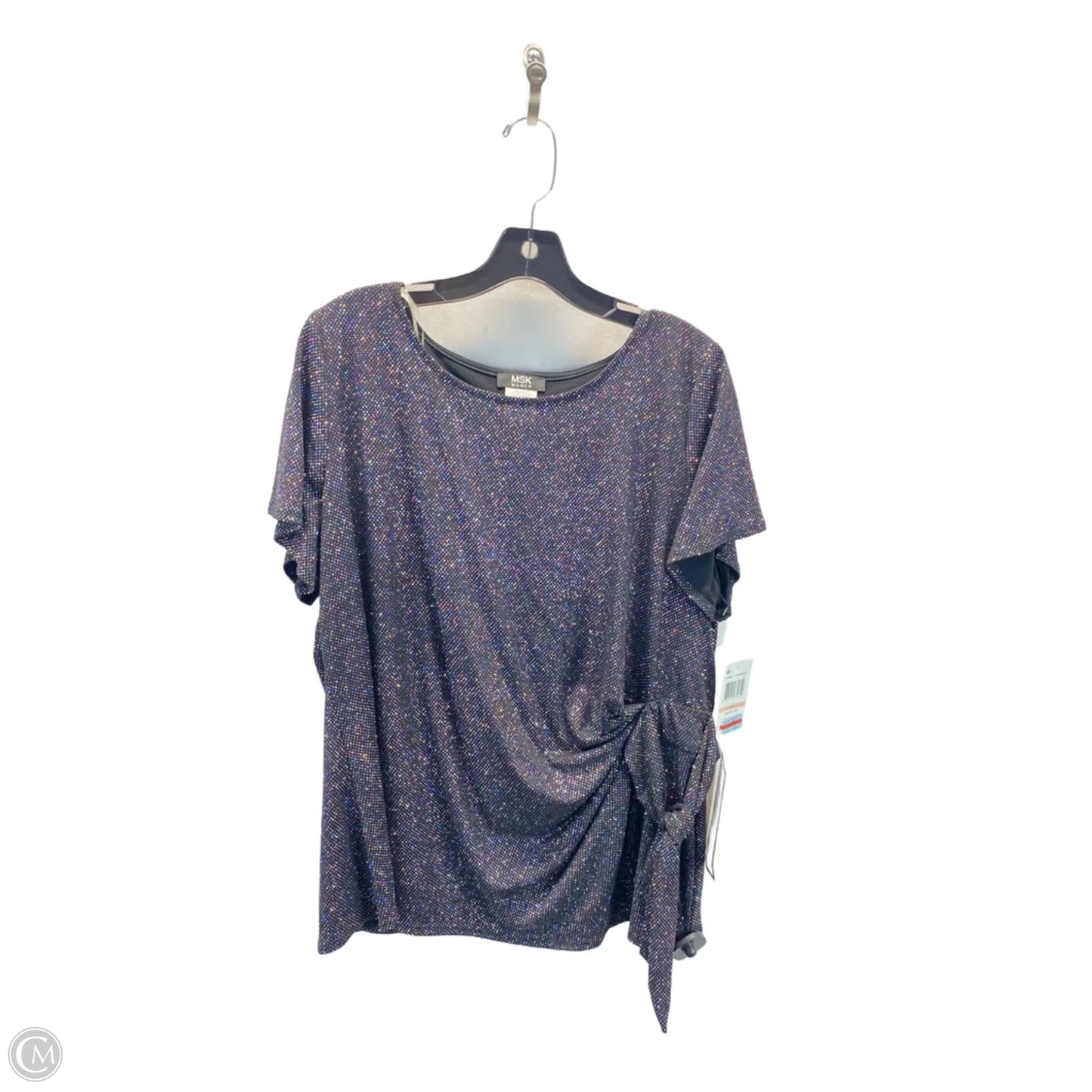 Top Short Sleeve By Msk In Black, Size: 2x