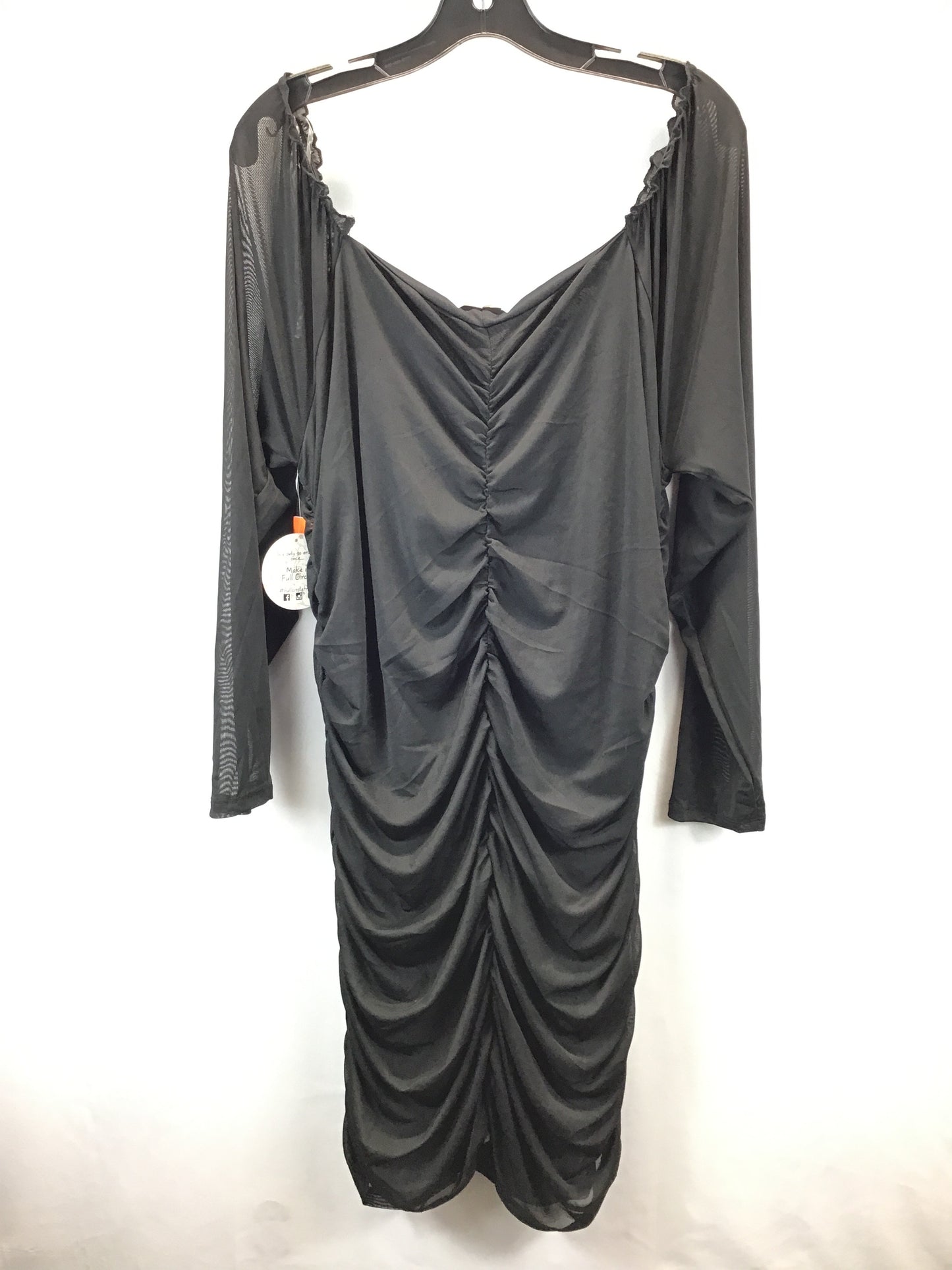 Dress Party Midi By Clothes Mentor In Black, Size: 3x