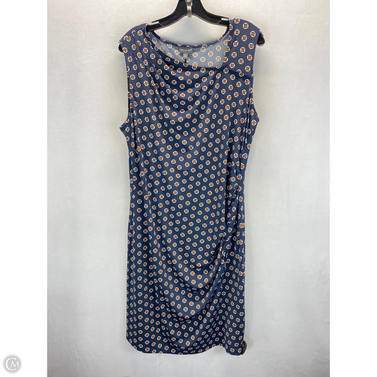 Dress Casual Midi By Limited In Blue, Size: Xl