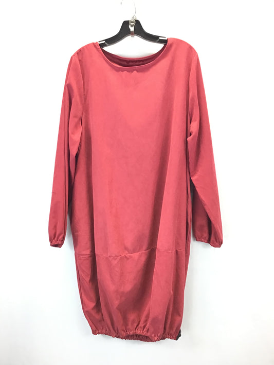 Dress Casual Midi By Clothes Mentor In Red, Size: 3x