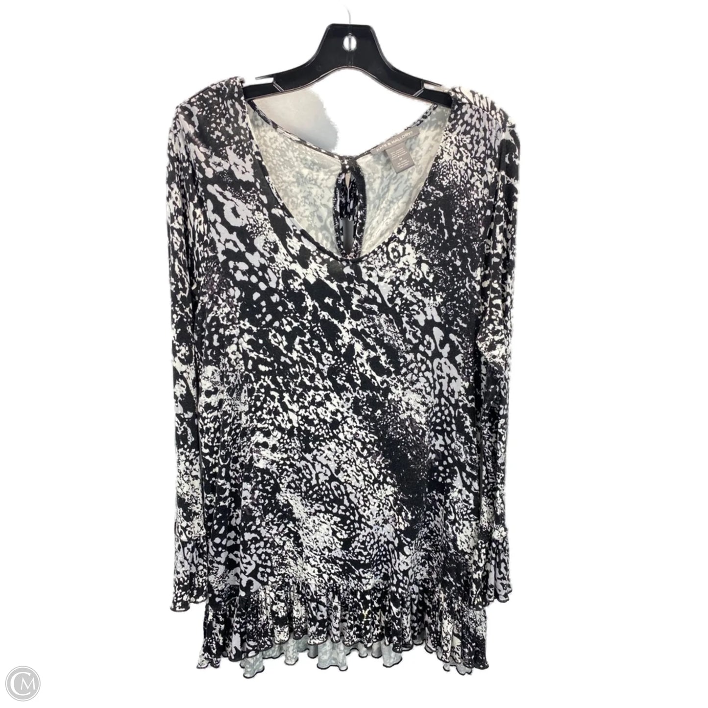 Top 3/4 Sleeve By Kate & Mallory In Black & White, Size: M