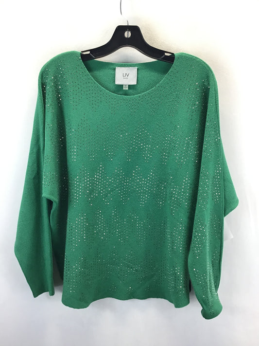 Sweater By Clothes Mentor In Green, Size: L