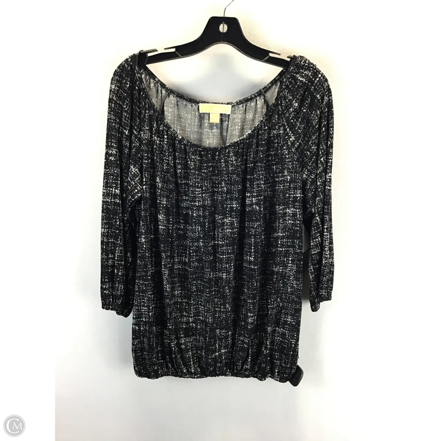 Top Long Sleeve By Michael By Michael Kors In Black & White, Size: M