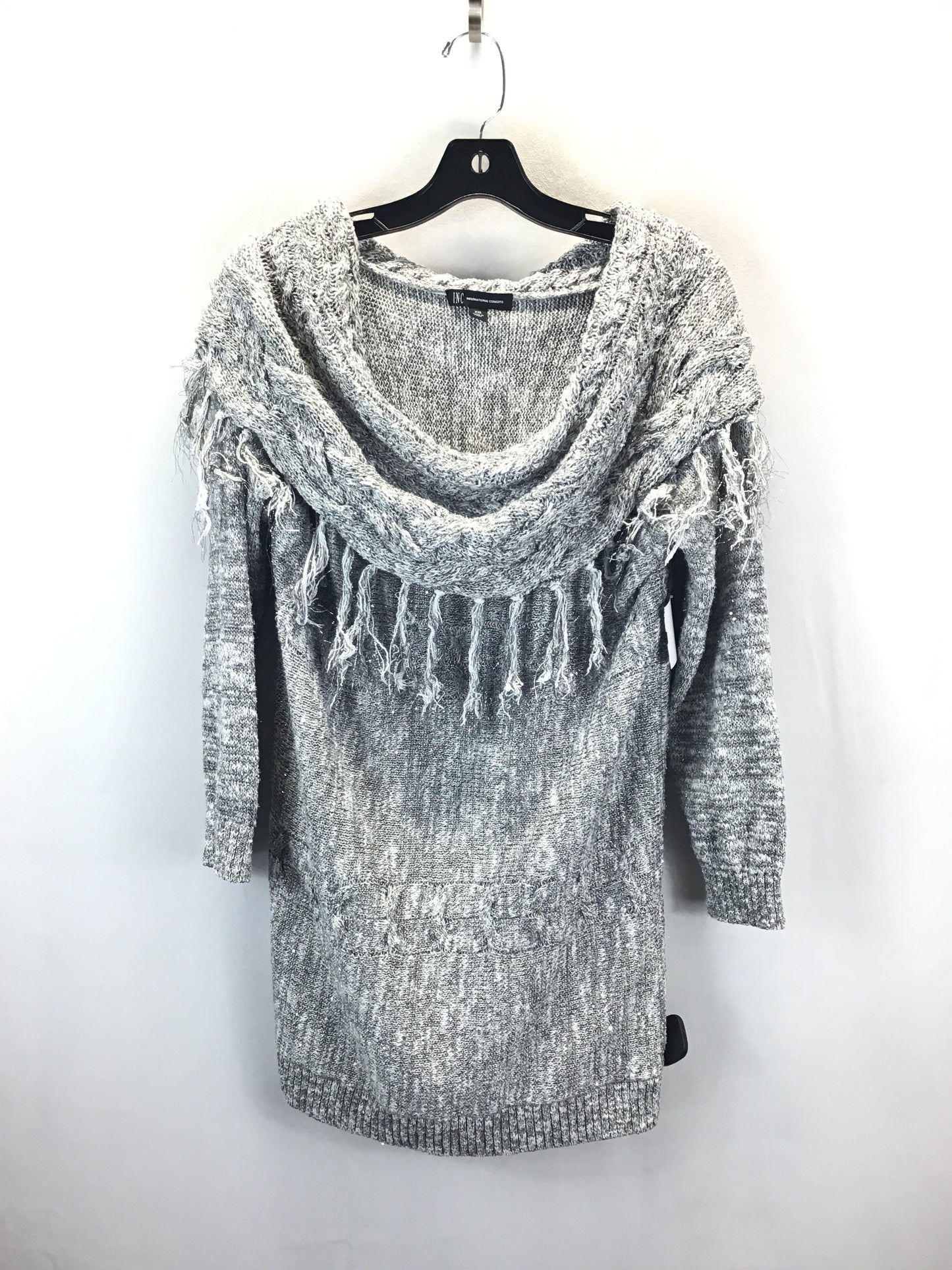 Sweater By International Concepts In Grey & Silver, Size: Xxl