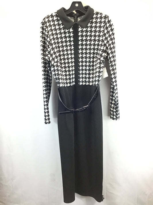 Dress Casual Maxi By Shein In Black & White, Size: 10