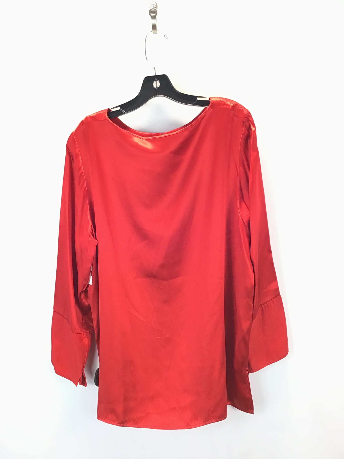 Top Long Sleeve By Valerie Stevens In Red, Size: L