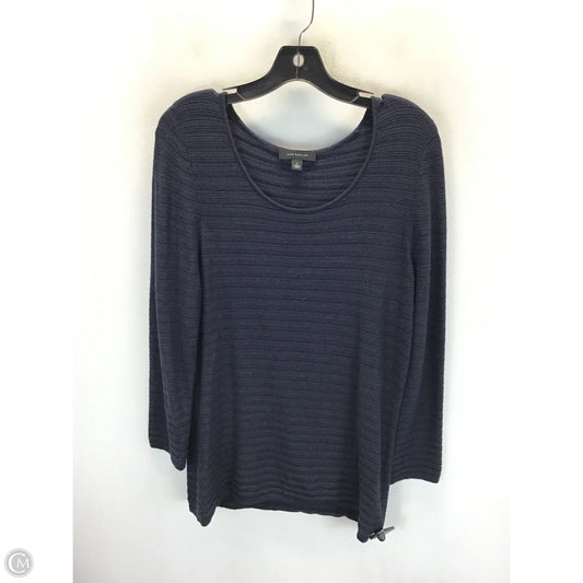 Top Long Sleeve By Ann Taylor In Blue, Size: L
