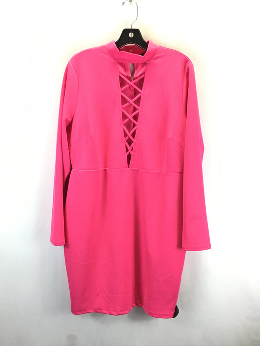 Dress Casual Midi By Forever 21 In Pink, Size: 2x